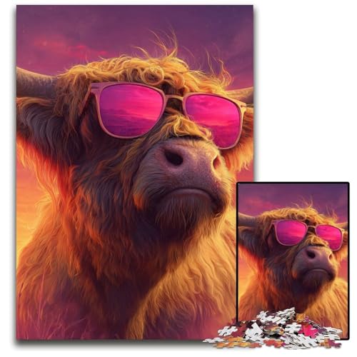 Puzzle für Erwachsene, 1000 Teile, Yak mit Brille, Papppuzzle, Heimdekoration, Familienspaß, ab 14 Jahren, 26x38cm Puzzle für Erwachsene, 1000 Teile, Yak mit Brille, Papppuzzle, Heimdekoration, Familienspaß, ab 14 Jahren, 26x38cm von JIANGENNF