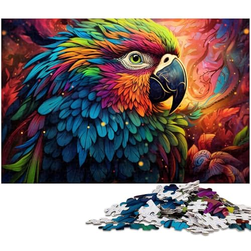 Puzzle für Erwachsene, 1000 Teile, bunter Papagei, Holzpuzzle für Erwachsene, perfekte Dekoration für Zuhause oder das Büro, 50 x 75 cm / 19,68 x 29,52 Zoll Puzzle für Erwachsene, 1000 Teile, bunter Papagei, Holzpuzzle für Erwachsene, perfekte Dekoration für Zuhause oder das Büro, 50 x 75 cm / 19,68 x 29,52 Zoll von JIANGENNF