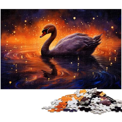 Puzzle für Erwachsene, 1000 Teile, bunter schwarzer Schwan, Holzpuzzle für Erwachsene, Denkspiel für Teenager und Familieninteraktion, 50 x 75 cm / 19,68 x 29,52 Zoll Puzzle für Erwachsene, 1000 Teile, bunter schwarzer Schwan, Holzpuzzle für Erwachsene, Denkspiel für Teenager und Familieninteraktion, 50 x 75 cm / 19,68 x 29,52 Zoll von JIANGENNF