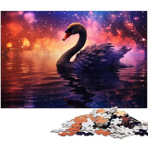 Puzzle für Erwachsene, 1000 Teile, bunter schwarzer Schwan, Kartonpuzzle für Erwachsene, Denkspiel für Teenager und Familieninteraktion, 26 x 38 cm / 10,23 x 14,96 Zoll Puzzle für Erwachsene, 1000 Teile, bunter schwarzer Schwan, Kartonpuzzle für Erwachsene, Denkspiel für Teenager und Familieninteraktion, 26 x 38 cm / 10,23 x 14,96 Zoll von JIANGENNF