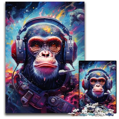 Puzzle für Erwachsene, 1000 Teile, buntes Affen-Puzzle für Erwachsene, Familienaktivität, Heimdekoration zum Selbermachen, 26x38cm/10,23x14,96 Zoll Puzzle für Erwachsene, 1000 Teile, buntes Affen-Puzzle für Erwachsene, Familienaktivität, Heimdekoration zum Selbermachen, 26x38cm/10,23x14,96 Zoll von JIANGENNF
