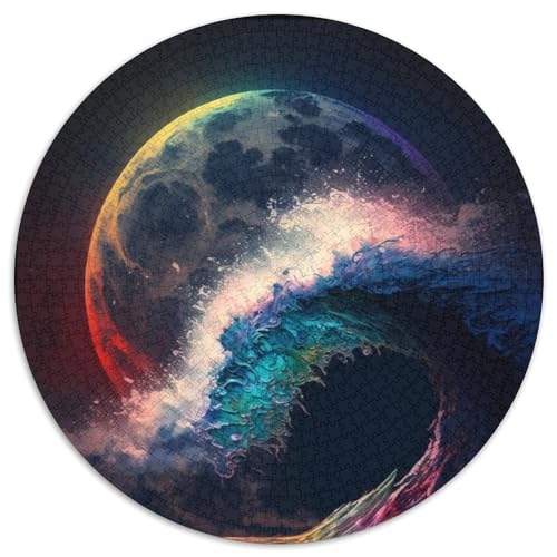 Puzzle für Erwachsene, 1000 Teile, buntes Mond-Puzzle für Erwachsene, Lernspielzeug für Teenager, Heimbüro-Dekor (Größe 67,5 x 67,5 cm) von JIANGENNF