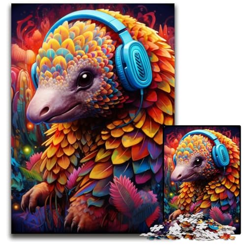 Puzzle für Erwachsene, 1000 Teile, buntes Papageien-Puzzle aus Pappe, Denkspiel, interaktives Familienspiel, geeignet für Kinder ab 14 Jahren, 26x38cm/10,23x14,96 Zoll von JIANGENNF