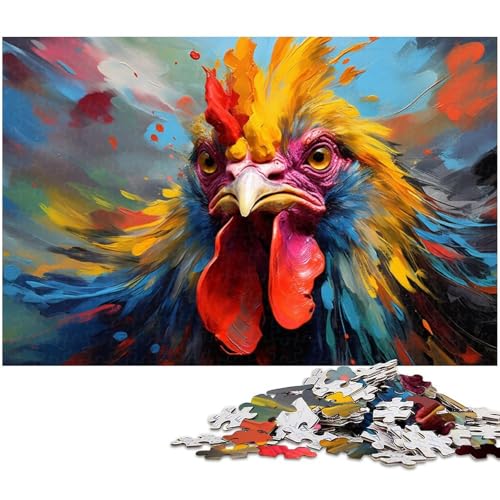 Puzzle für Erwachsene, 1000 Teile, buntes Schimpansen-Kartonpuzzle für Erwachsene, perfekte Dekoration für Zuhause oder das Büro, 26 x 38 cm / 10,23 x 14,96 Zoll Puzzle für Erwachsene, 1000 Teile, buntes Schimpansen-Kartonpuzzle für Erwachsene, perfekte Dekoration für Zuhause oder das Büro, 26 x 38 cm / 10,23 x 14,96 Zoll von JIANGENNF