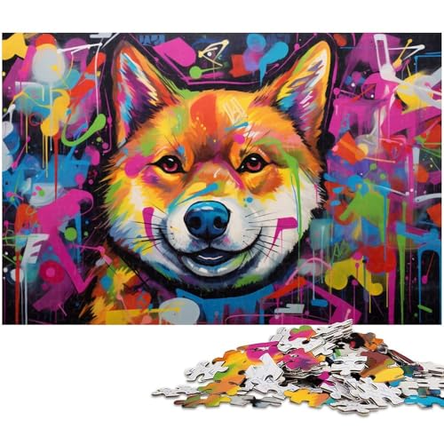Puzzle für Erwachsene, 1000 Teile, buntes Shiba Inu-Holzpuzzle für Erwachsene, Denkspiel für Teenager und Familieninteraktion, 50 x 75 cm / 19,68 x 29,52 Zoll Puzzle für Erwachsene, 1000 Teile, buntes Shiba Inu-Holzpuzzle für Erwachsene, Denkspiel für Teenager und Familieninteraktion, 50 x 75 cm / 19,68 x 29,52 Zoll von JIANGENNF