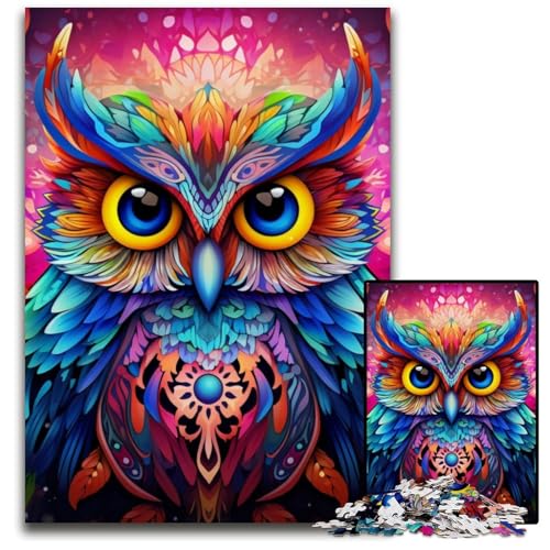 Puzzle für Erwachsene, 1000 Teile, farbenfrohes Eulen-Kunst-Puzzle für Teenager und Familienspaß – DIY-Denkspiel als Geschenk, 26x38cm/10,23x14,96 Zoll Puzzle für Erwachsene, 1000 Teile, farbenfrohes Eulen-Kunst-Puzzle für Teenager und Familienspaß – DIY-Denkspiel als Geschenk, 26x38cm/10,23x14,96 Zoll von JIANGENNF