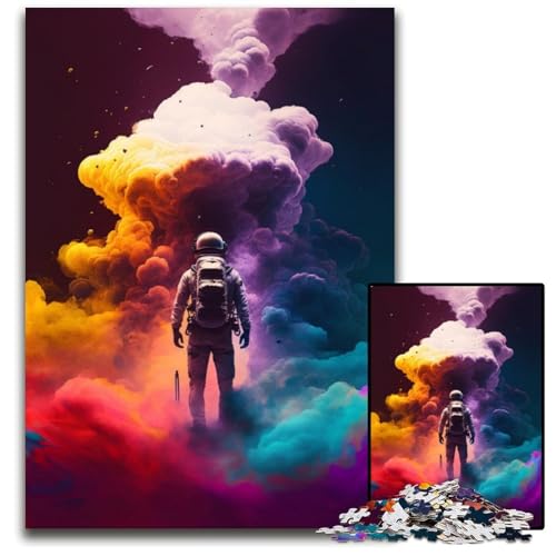 Puzzle für Erwachsene, 1000 Teile, farbige Astronauten-Puzzles aus Pappe, Eltern, Partner, Freunde – ab 14 Jahren, 26x38cm/10,23x14,96 Zoll Puzzle für Erwachsene, 1000 Teile, farbige Astronauten-Puzzles aus Pappe, Eltern, Partner, Freunde – ab 14 Jahren, 26x38cm/10,23x14,96 Zoll von JIANGENNF