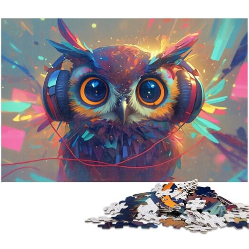 Puzzle für Erwachsene, 1000 Teile, farbige Eule, Holzpuzzle für Erwachsene, Denkspiel für Teenager und Familieninteraktion, 50 x 75 cm / 19,68 x 29,52 Zoll Puzzle für Erwachsene, 1000 Teile, farbige Eule, Holzpuzzle für Erwachsene, Denkspiel für Teenager und Familieninteraktion, 50 x 75 cm / 19,68 x 29,52 Zoll von JIANGENNF