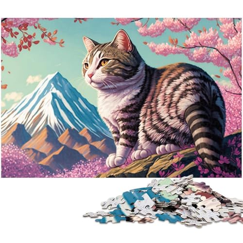Puzzle für Erwachsene, 1000 Teile, japanische Sakura-Katze, Holzpuzzle für Erwachsene, Denkspiel für Teenager und Familieninteraktion, 50 x 75 cm / 19,68 x 29,52 Zoll Puzzle für Erwachsene, 1000 Teile, japanische Sakura-Katze, Holzpuzzle für Erwachsene, Denkspiel für Teenager und Familieninteraktion, 50 x 75 cm / 19,68 x 29,52 Zoll von JIANGENNF