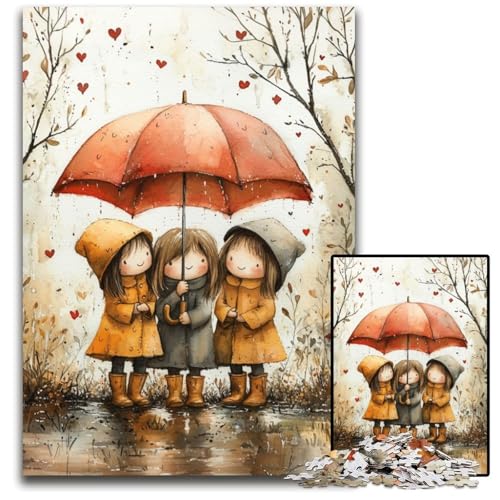 Puzzle für Erwachsene, 1000 Teile, kleines Mädchen mit Regenschirm, Karton-Puzzle, interaktives Familienspiel, Denksportaufgabe, Geschenk, Lernspielzeug, 26x38cm Puzzle für Erwachsene, 1000 Teile, kleines Mädchen mit Regenschirm, Karton-Puzzle, interaktives Familienspiel, Denksportaufgabe, Geschenk, Lernspielzeug, 26x38cm von JIANGENNF