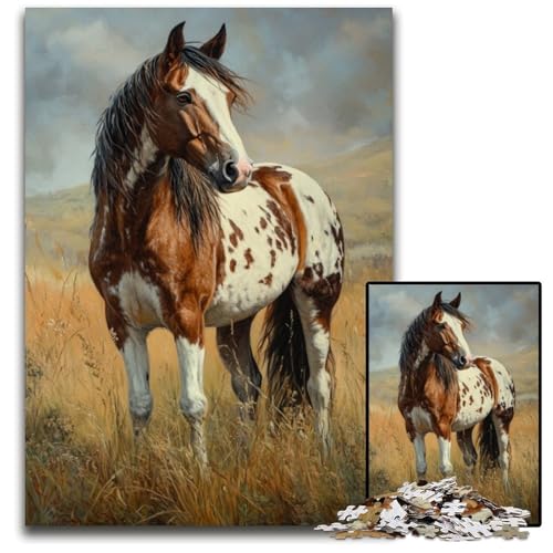 Puzzle für Erwachsene, 1000 Teile, kurzes Pferd, Holzpuzzle, Lernspiele, fördert die Liebe zwischen Paaren, für Kinder ab 14 Jahren, 50x75cm Puzzle für Erwachsene, 1000 Teile, kurzes Pferd, Holzpuzzle, Lernspiele, fördert die Liebe zwischen Paaren, für Kinder ab 14 Jahren, 50x75cm von JIANGENNF