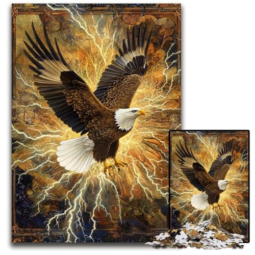 Puzzle für Erwachsene, 1000 Teile, magischer Adler, Kartonpuzzle, pädagogisches Denkspiel, künstlerische Heim- und Bürodekoration, ab 14 Jahren, 26x38cm von JIANGENNF
