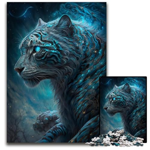 Puzzle für Erwachsene, 1000 Teile, magischer Leopard, Holzpuzzle für Erwachsene, Denkspiel für Teenager und Familieninteraktion, 50x75cm/19,68x29,52 Zoll Puzzle für Erwachsene, 1000 Teile, magischer Leopard, Holzpuzzle für Erwachsene, Denkspiel für Teenager und Familieninteraktion, 50x75cm/19,68x29,52 Zoll von JIANGENNF