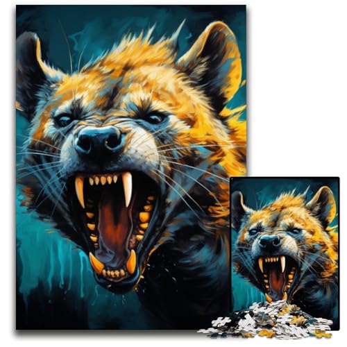 Puzzle für Erwachsene, 1000 Teile, psychedelisch, die Hyäne, Papp-Puzzle, Denkspiel, interaktives Familienspiel, geeignet für Kinder ab 14 Jahren, 26x38cm/10,23x14,96 Zoll Puzzle für Erwachsene, 1000 Teile, psychedelisch, die Hyäne, Papp-Puzzle, Denkspiel, interaktives Familienspiel, geeignet für Kinder ab 14 Jahren, 26x38cm/10,23x14,96 Zoll von JIANGENNF