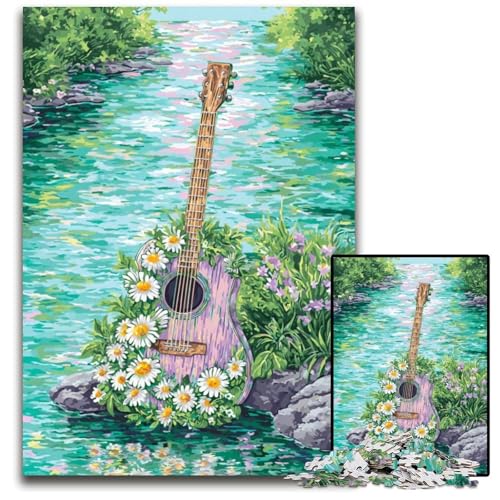 Puzzle für Erwachsene, 1000 Teile, psychedelische Gitarre, Papppuzzle, DIY-Dekoration, Gehirn-Herausforderung, für Erwachsene, Familie, 26x38cm Puzzle für Erwachsene, 1000 Teile, psychedelische Gitarre, Papppuzzle, DIY-Dekoration, Gehirn-Herausforderung, für Erwachsene, Familie, 26x38cm von JIANGENNF