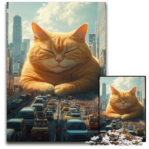 Puzzle für Erwachsene, 1000 Teile, riesige Katzen-Holzpuzzles, Weihnachten, Halloween, Ostern, Neujahr, 50x75cm Puzzle für Erwachsene, 1000 Teile, riesige Katzen-Holzpuzzles, Weihnachten, Halloween, Ostern, Neujahr, 50x75cm von JIANGENNF