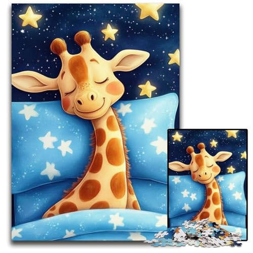 Puzzle für Erwachsene, 1000 Teile, schlafende Giraffe, Holzpuzzle, Lernspielzeug, ganze Familie, ab 14 Jahren, 50x75cm Puzzle für Erwachsene, 1000 Teile, schlafende Giraffe, Holzpuzzle, Lernspielzeug, ganze Familie, ab 14 Jahren, 50x75cm von JIANGENNF