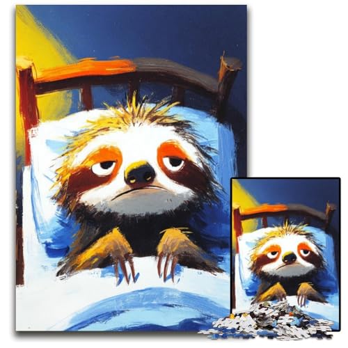 Puzzle für Erwachsene, 1000 Teile, schlafendes Faultier, Kartonpuzzle, Spiel für Erwachsene, Geschenk, interaktives Familienspiel, Gehirn-Herausforderung, Geschenk, 26x38cm Puzzle für Erwachsene, 1000 Teile, schlafendes Faultier, Kartonpuzzle, Spiel für Erwachsene, Geschenk, interaktives Familienspiel, Gehirn-Herausforderung, Geschenk, 26x38cm von JIANGENNF