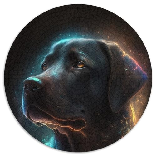 Puzzle für Erwachsene, 1000 Teile, schwarzer Labrador, 1000 Teile, runde Puzzles für Erwachsene, anspruchsvolles Denkspiel für Teenager, Spaß für den Spieleabend mit der Familie (Größe 67,5 x 67,5 cm) Puzzle für Erwachsene, 1000 Teile, schwarzer Labrador, 1000 Teile, runde Puzzles für Erwachsene, anspruchsvolles Denkspiel für Teenager, Spaß für den Spieleabend mit der Familie (Größe 67,5 x 67,5 cm) von JIANGENNF