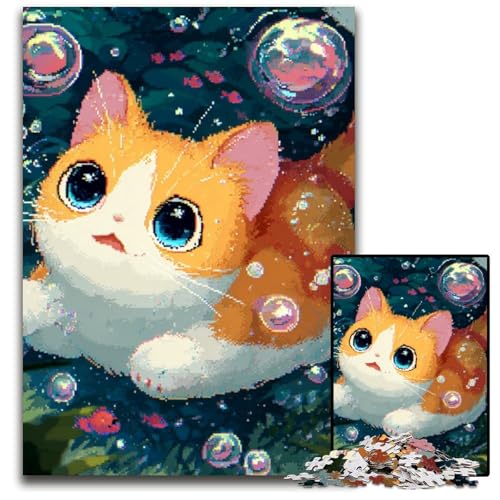 Puzzle für Erwachsene, 1000 Teile, schwimmende Katze, Kartonpuzzle, Heimdekoration, Familienspaß, ab 14 Jahren, 26x38cm Puzzle für Erwachsene, 1000 Teile, schwimmende Katze, Kartonpuzzle, Heimdekoration, Familienspaß, ab 14 Jahren, 26x38cm von JIANGENNF