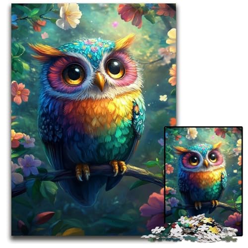 Puzzle für Erwachsene, 1000 Teile, süße kleine Eule, Holzpuzzle, Entspannung und Herausforderung, farbenfrohe Heimdekoration, Freunde, 50x75cm Puzzle für Erwachsene, 1000 Teile, süße kleine Eule, Holzpuzzle, Entspannung und Herausforderung, farbenfrohe Heimdekoration, Freunde, 50x75cm von JIANGENNF