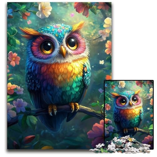 Puzzle für Erwachsene, 1000 Teile, süße kleine Eulen-Puzzles aus Pappe, Weihnachten, Halloween, Ostern, Neujahr, 26x38cm Puzzle für Erwachsene, 1000 Teile, süße kleine Eulen-Puzzles aus Pappe, Weihnachten, Halloween, Ostern, Neujahr, 26x38cm von JIANGENNF