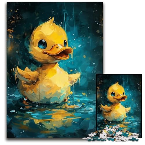 Puzzle für Erwachsene, 1000 Teile, süße kleine gelbe Ente, Puzzle für Teenager und Familienspaß – DIY-Denkspiel als Geschenk, 50x75cm/19,68x29,52 Zoll von JIANGENNF