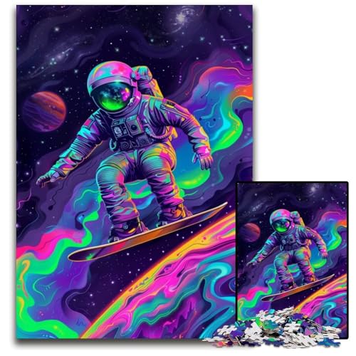 Puzzle für Erwachsene, 1000 Teile, wunderschöne Astronauten-Puzzles für Erwachsene, Lernspielzeug für Teenager, Heimbüro-Dekor, 50x75cm/19,68x29,52 Zoll von JIANGENNF