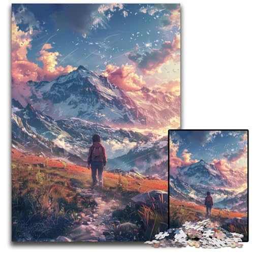 Puzzle für Erwachsene, 1000 Teile, wunderschöne Bergblumen, Papppuzzle, Eltern, Partner, Freunde – ab 14 Jahren, 26x38cm/10,23x14,96 Zoll Puzzle für Erwachsene, 1000 Teile, wunderschöne Bergblumen, Papppuzzle, Eltern, Partner, Freunde – ab 14 Jahren, 26x38cm/10,23x14,96 Zoll von JIANGENNF
