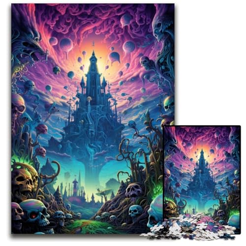 Puzzle für Erwachsene, 1000 Teile, wunderschöne Berglandschaft, Denksportaufgabe, Spiel für Erwachsene, interaktive Aktivität für die Familie, 26x38cm/10,23x14,96 Zoll von JIANGENNF