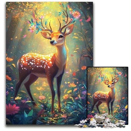 Puzzle für Erwachsene, 1000 Teile, wunderschöne Hirsch-Papppuzzles, Weihnachten, Halloween, Ostern, Neujahr, 26x38cm Puzzle für Erwachsene, 1000 Teile, wunderschöne Hirsch-Papppuzzles, Weihnachten, Halloween, Ostern, Neujahr, 26x38cm von JIANGENNF