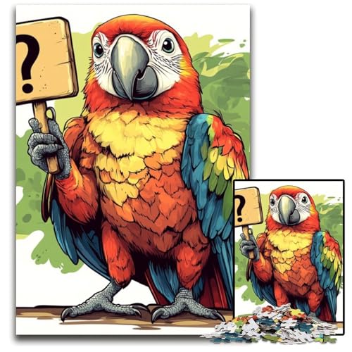 Puzzle für Erwachsene, 1000 Teile Der Papagei stellt Fragen, Puzzle für Kinder ab 14 Jahren, pädagogische Herausforderung, lustige Aktivitäten zu Hause, Geburtstagsgeschenke, Reisegeschenke, 50x75cm Puzzle für Erwachsene, 1000 Teile Der Papagei stellt Fragen, Puzzle für Kinder ab 14 Jahren, pädagogische Herausforderung, lustige Aktivitäten zu Hause, Geburtstagsgeschenke, Reisegeschenke, 50x75cm von JIANGENNF