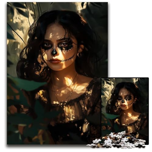 Puzzle für Erwachsene, 1000 Teile Skullgirls Holzpuzzle für Erwachsene Lernspiel Herausforderungsspielzeug für Erwachsene Teenager 50X75CM von JIANGENNF