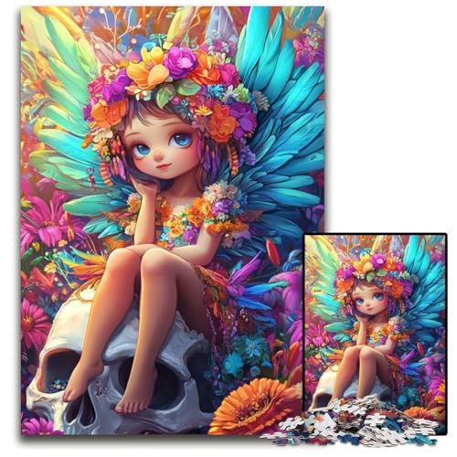 Puzzle für Erwachsene, 1000 Teile Skullgirls Holzpuzzle für Erwachsene Lernspiel Herausforderungsspielzeug für Erwachsene Teenager 50X75CM von JIANGENNF
