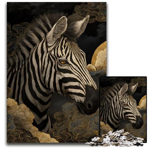 Puzzle für Erwachsene, 1000 Zebra-Holzpuzzles, lustige Spiele, ganze Familie, für Kinder ab 14 Jahren, 50x75cm Puzzle für Erwachsene, 1000 Zebra-Holzpuzzles, lustige Spiele, ganze Familie, für Kinder ab 14 Jahren, 50x75cm von JIANGENNF