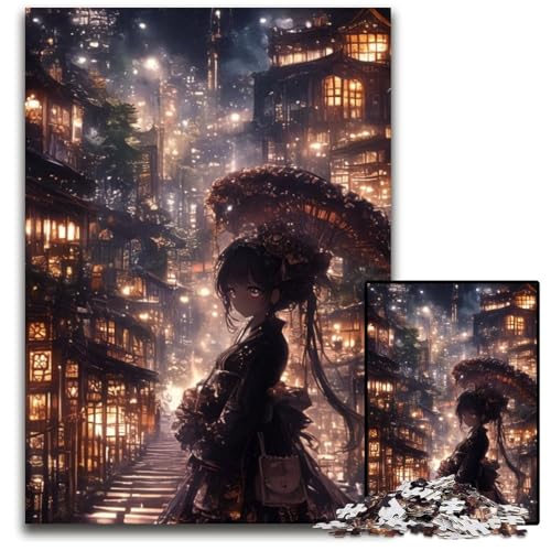 Puzzle für Erwachsene, 1000 japanische Anime-Mädchen, Karton-Puzzles, Lernspiele, Stressabbau, Heimdekorationsspielzeug für 14-Jährige, 26x38cm Puzzle für Erwachsene, 1000 japanische Anime-Mädchen, Karton-Puzzles, Lernspiele, Stressabbau, Heimdekorationsspielzeug für 14-Jährige, 26x38cm von JIANGENNF