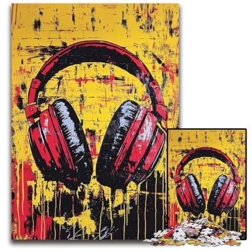 Puzzle für Erwachsene, 1000 künstlerische Kopfhörer, Kartonpuzzles, lustige Spiele, ganze Familie, für Kinder ab 14 Jahren, 26x38cm Puzzle für Erwachsene, 1000 künstlerische Kopfhörer, Kartonpuzzles, lustige Spiele, ganze Familie, für Kinder ab 14 Jahren, 26x38cm von JIANGENNF