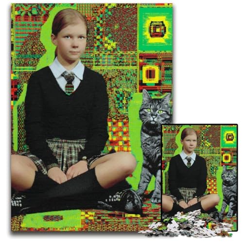 Puzzle für Erwachsene, 1000 psychedelische Kunst, Kartonpuzzles, lustige Spiele, ganze Familie, für Kinder ab 14 Jahren, 26x38cm von JIANGENNF