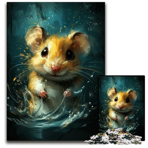 Puzzle für Erwachsene, 1000 süße kleine gelbe Tiger-Puzzles für Erwachsene, pädagogisches Denkspiel, künstlerische Heim- und Bürodekoration, ab 14 Jahren, 50x75cm/19,68x29,52 Zoll von JIANGENNF