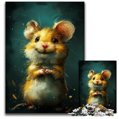 Puzzle für Erwachsene, 1000 süße kleine gelbe Tiger-Puzzles für Erwachsene, perfekt für Teenager und Sammler, ideale Heimdekoration und Reisegeschenk, 50x75cm/19,68x29,52 Zoll von JIANGENNF