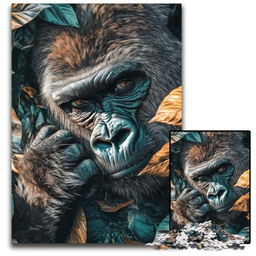 Puzzle für Erwachsene, 1000-teiliges Dschungel-Schimpansen-Holzpuzzle, Heimdekoration, Familienspaß, ab 14 Jahren, 50x75cm Puzzle für Erwachsene, 1000-teiliges Dschungel-Schimpansen-Holzpuzzle, Heimdekoration, Familienspaß, ab 14 Jahren, 50x75cm von JIANGENNF