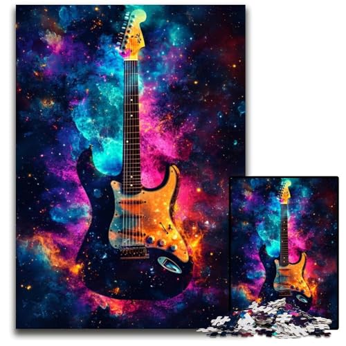 Puzzle für Erwachsene, 1000-teiliges Galaxy-Gitarren-Puzzle aus Karton, Geburtstage, Feiertage, am besten für Weihnachten, 26x38cm Puzzle für Erwachsene, 1000-teiliges Galaxy-Gitarren-Puzzle aus Karton, Geburtstage, Feiertage, am besten für Weihnachten, 26x38cm von JIANGENNF