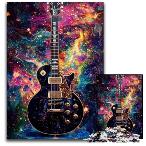 Puzzle für Erwachsene, 1000-teiliges Galaxy-Gitarren-Puzzle aus Karton als Geschenk zur Heimdekoration, anspruchsvolles Familienspielzeug, perfekt für Spieleabende, 26x38cm Puzzle für Erwachsene, 1000-teiliges Galaxy-Gitarren-Puzzle aus Karton als Geschenk zur Heimdekoration, anspruchsvolles Familienspielzeug, perfekt für Spieleabende, 26x38cm von JIANGENNF