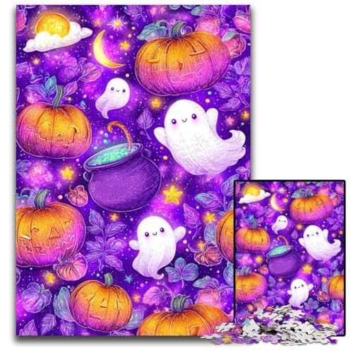 Puzzle für Erwachsene, 1000-teiliges Halloween-Thema, Holzpuzzle für Erwachsene, Lernspiel, Herausforderungsspielzeug für Erwachsene Teenager, 50x75cm Puzzle für Erwachsene, 1000-teiliges Halloween-Thema, Holzpuzzle für Erwachsene, Lernspiel, Herausforderungsspielzeug für Erwachsene Teenager, 50x75cm von JIANGENNF