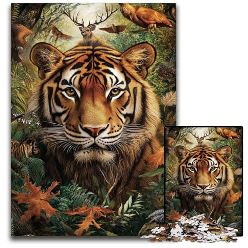Puzzle für Erwachsene, 1000-teiliges Holzpuzzle Fallen Tiger, Heimdekoration, Familienspaß, ab 14 Jahren, 50x75cm Puzzle für Erwachsene, 1000-teiliges Holzpuzzle Fallen Tiger, Heimdekoration, Familienspaß, ab 14 Jahren, 50x75cm von JIANGENNF