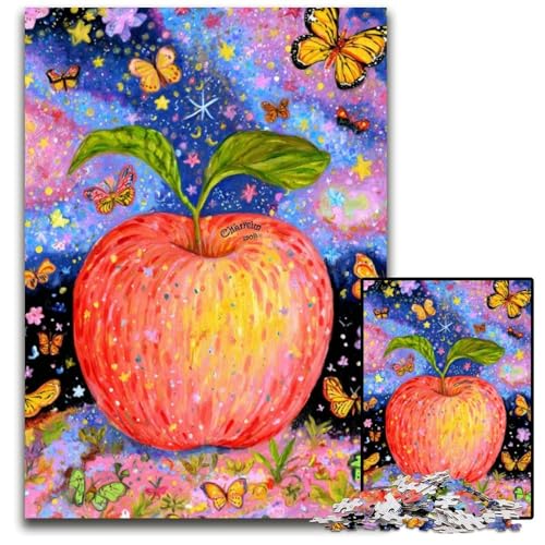Puzzle für Erwachsene, 1000-teiliges Kartonpuzzle mit rotem Apfel, Heimdekoration, Familienspaß, ab 14 Jahren, 26x38cm Puzzle für Erwachsene, 1000-teiliges Kartonpuzzle mit rotem Apfel, Heimdekoration, Familienspaß, ab 14 Jahren, 26x38cm von JIANGENNF