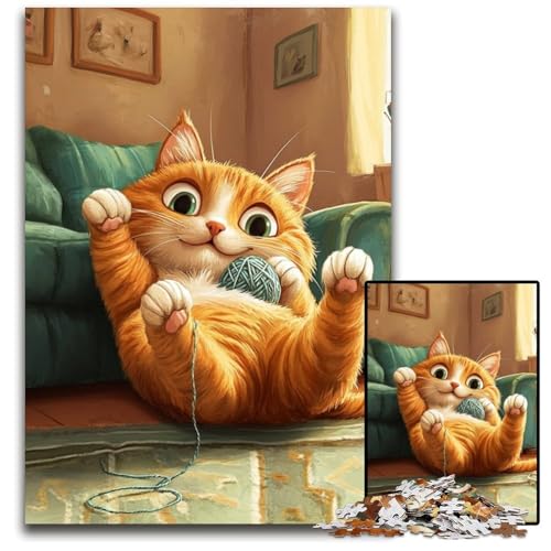 Puzzle für Erwachsene, 1000-teiliges Katzen-Spiel mit einem Wollknäuel, interaktives Familienspiel, Denksport-Geschenk, Lernspielzeug, 50x75cm Puzzle für Erwachsene, 1000-teiliges Katzen-Spiel mit einem Wollknäuel, interaktives Familienspiel, Denksport-Geschenk, Lernspielzeug, 50x75cm von JIANGENNF