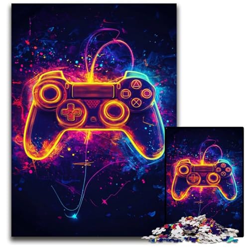 Puzzle für Erwachsene, 1000-teiliges Neon-Spiele-Puzzle, interaktives Familienspiel, Denksport-Geschenk, Lernspielzeug, 50x75cm Puzzle für Erwachsene, 1000-teiliges Neon-Spiele-Puzzle, interaktives Familienspiel, Denksport-Geschenk, Lernspielzeug, 50x75cm von JIANGENNF
