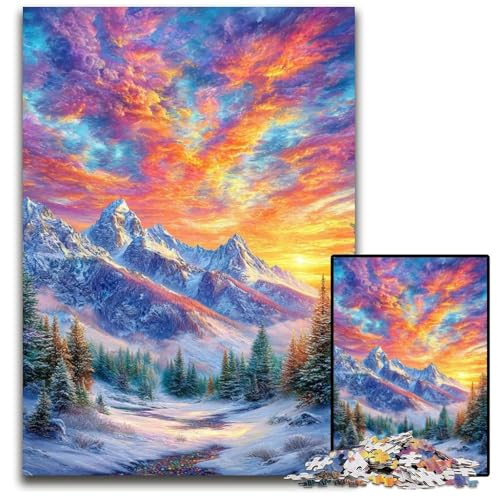 Puzzle für Erwachsene, 1000-teiliges Papppuzzle Schneeberge, Heimdekoration, Familienspaß, ab 14 Jahren, 26x38cm Puzzle für Erwachsene, 1000-teiliges Papppuzzle Schneeberge, Heimdekoration, Familienspaß, ab 14 Jahren, 26x38cm von JIANGENNF
