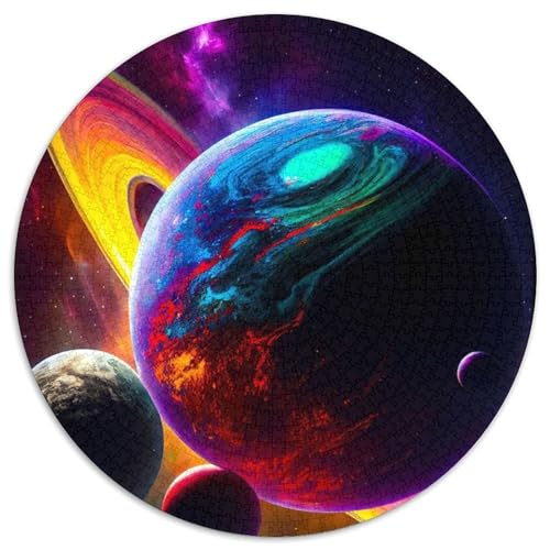 Puzzle für Erwachsene, 1000-teiliges Planeten-Puzzle für Erwachsene, Lernspielzeug für Teenager, Heimbüro-Dekor (Größe 67,5 x 67,5 cm) von JIANGENNF